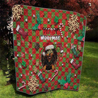Rottweiler Christmas Quilt Merry Woofmas - Wonder Print Shop