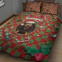 Rottweiler Christmas Quilt Bed Set Merry Woofmas - Wonder Print Shop