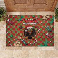 Rottweiler Christmas Rubber Doormat Merry Woofmas - Wonder Print Shop