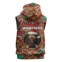 Rottweiler Christmas Sleeveless Zip Hoodie Merry Woofmas - Wonder Print Shop