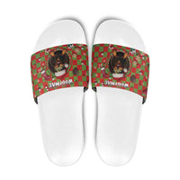 Rottweiler Christmas Slide Sandals Merry Woofmas - Wonder Print Shop
