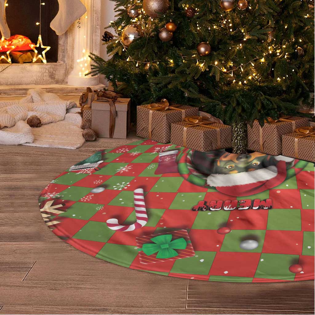 Rottweiler Christmas Tree Skirt Merry Woofmas - Wonder Print Shop