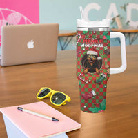 Rottweiler Christmas Tumbler With Handle Merry Woofmas - Wonder Print Shop