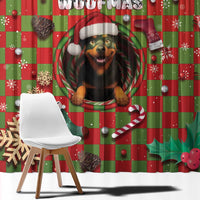 Rottweiler Christmas Window Curtain Merry Woofmas - Wonder Print Shop