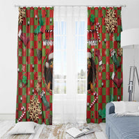 Rottweiler Christmas Window Curtain Merry Woofmas - Wonder Print Shop