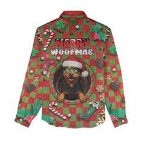 Rottweiler Christmas Women Casual Shirt Merry Woofmas - Wonder Print Shop