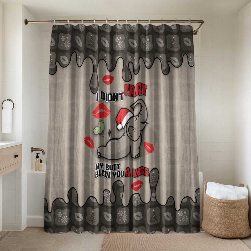 Elephant Christmas Bathroom Set I Did Not Fart My Butt Blew You A Kiss - Wonder Print Shop