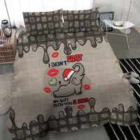 Elephant Christmas Bedding Set I Did Not Fart My Butt Blew You A Kiss - Wonder Print Shop