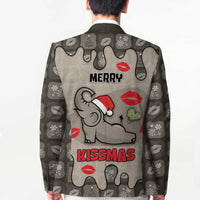 Elephant Christmas Blazer I Did Not Fart My Butt Blew You A Kiss - Wonder Print Shop