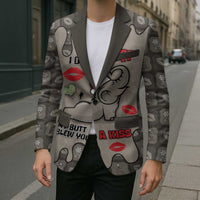 Elephant Christmas Blazer I Did Not Fart My Butt Blew You A Kiss - Wonder Print Shop