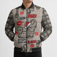 Elephant Christmas Bomber Puffer Jacket I Did Not Fart My Butt Blew You A Kiss - Wonder Print Shop