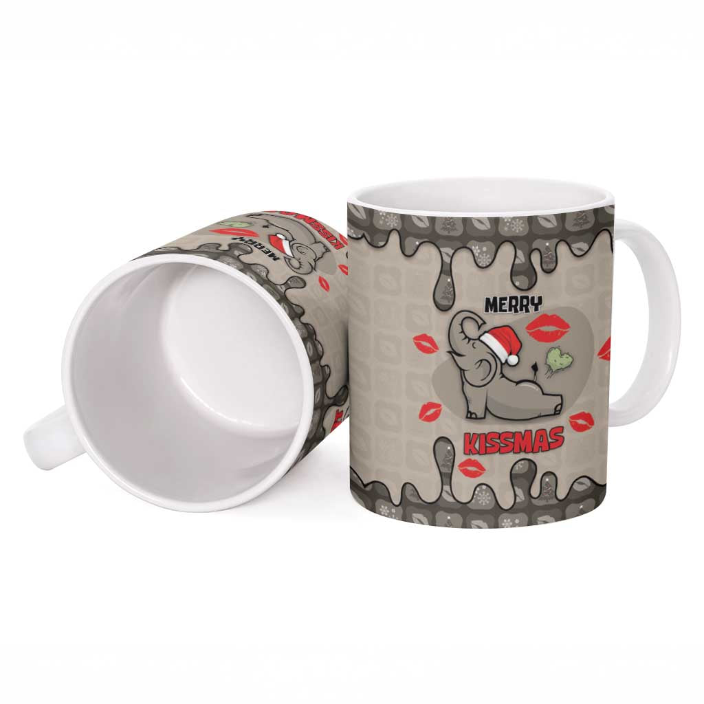 Elephant Christmas Ceramic Mug I Did Not Fart My Butt Blew You A Kiss - Wonder Print Shop
