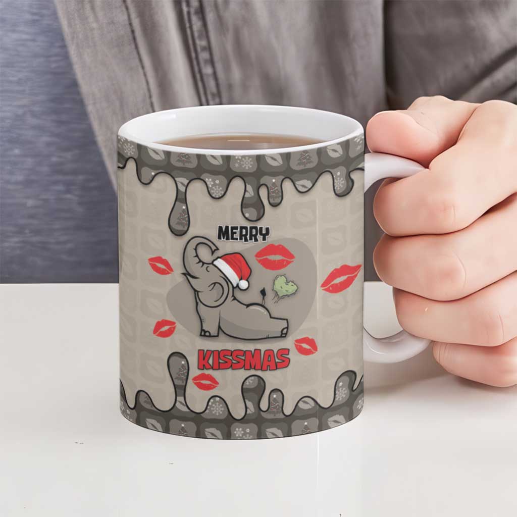 Elephant Christmas Ceramic Mug I Did Not Fart My Butt Blew You A Kiss - Wonder Print Shop