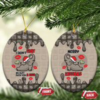 Elephant Christmas Ceramic Ornament I Did Not Fart My Butt Blew You A Kiss - Wonder Print Shop