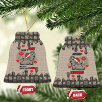 Elephant Christmas Ceramic Ornament I Did Not Fart My Butt Blew You A Kiss - Wonder Print Shop