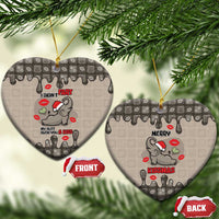 Elephant Christmas Ceramic Ornament I Did Not Fart My Butt Blew You A Kiss - Wonder Print Shop