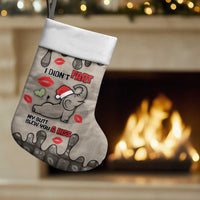 Elephant Christmas Stocking I Did Not Fart My Butt Blew You A Kiss - Wonder Print Shop