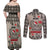 Elephant Christmas Couples Matching Off Shoulder Maxi Dress and Long Sleeve Button Shirt I Did Not Fart My Butt Blew You A Kiss - Wonder Print Shop