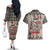 Elephant Christmas Couples Matching Off The Shoulder Long Sleeve Dress and Hawaiian Shirt I Did Not Fart My Butt Blew You A Kiss - Wonder Print Shop