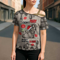 Elephant Christmas Cross Shoulder Shirt I Did Not Fart My Butt Blew You A Kiss - Wonder Print Shop