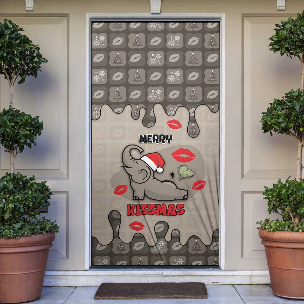 Elephant Christmas Door Cover I Did Not Fart My Butt Blew You A Kiss - Wonder Print Shop