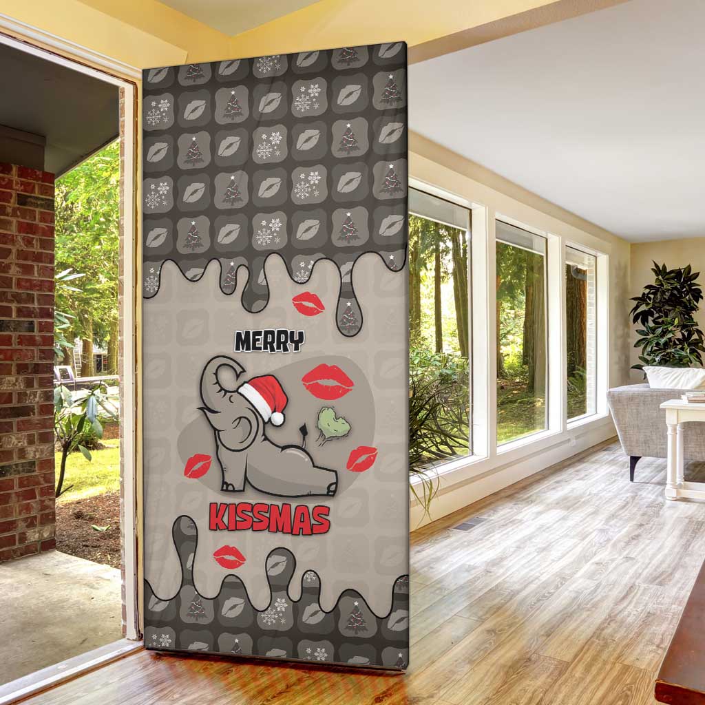 Elephant Christmas Door Cover I Did Not Fart My Butt Blew You A Kiss - Wonder Print Shop