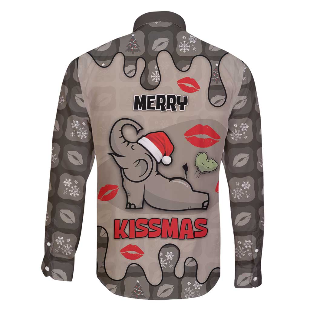 Elephant Christmas Family Matching Long Sleeve Bodycon Dress and Hawaiian Shirt I Did Not Fart My Butt Blew You A Kiss - Wonder Print Shop