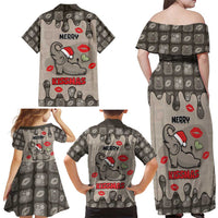 Elephant Christmas Family Matching Off Shoulder Maxi Dress and Hawaiian Shirt I Did Not Fart My Butt Blew You A Kiss - Wonder Print Shop