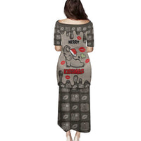 Elephant Christmas Family Matching Puletasi and Hawaiian Shirt I Did Not Fart My Butt Blew You A Kiss - Wonder Print Shop