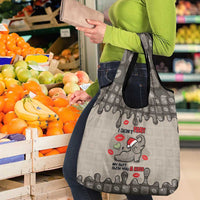 Elephant Christmas Grocery Bag I Did Not Fart My Butt Blew You A Kiss - Wonder Print Shop