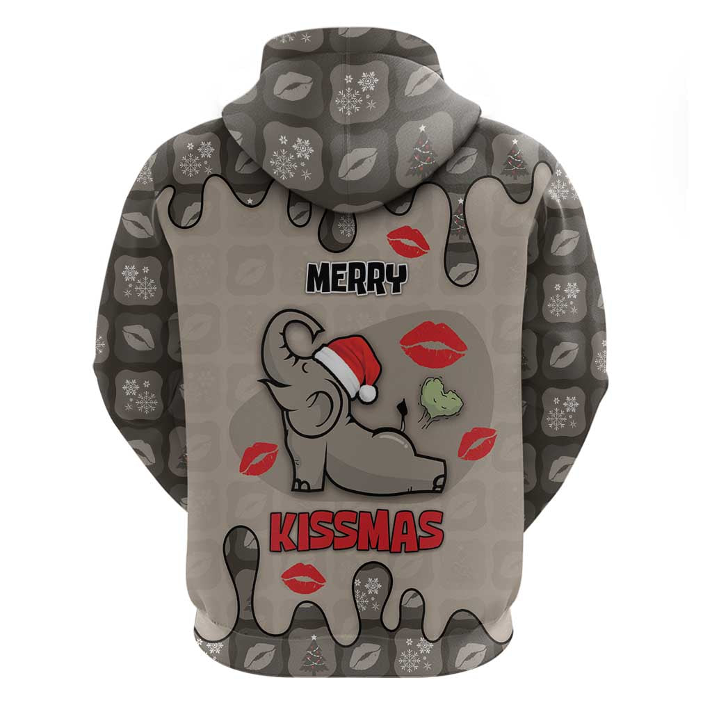 Elephant Christmas Hoodie I Did Not Fart My Butt Blew You A Kiss - Wonder Print Shop