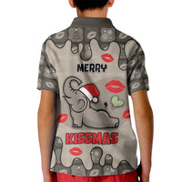 Elephant Christmas Kid Polo Shirt I Did Not Fart My Butt Blew You A Kiss - Wonder Print Shop