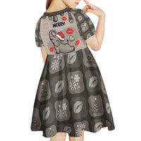 Elephant Christmas Kid Short Sleeve Dress I Did Not Fart My Butt Blew You A Kiss - Wonder Print Shop