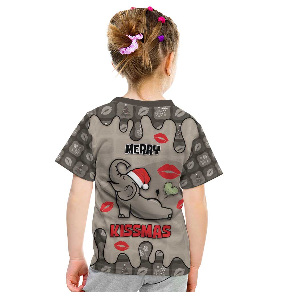 Elephant Christmas Kid T Shirt I Did Not Fart My Butt Blew You A Kiss - Wonder Print Shop