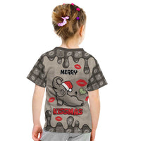 Elephant Christmas Kid T Shirt I Did Not Fart My Butt Blew You A Kiss - Wonder Print Shop