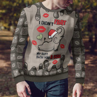 Elephant Christmas Ugly Christmas Sweater I Did Not Fart My Butt Blew You A Kiss - Wonder Print Shop