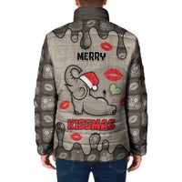 Elephant Christmas Padded Jacket I Did Not Fart My Butt Blew You A Kiss - Wonder Print Shop