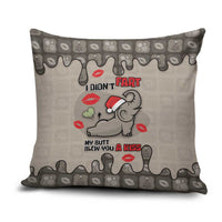 Elephant Christmas Pillow Cover I Did Not Fart My Butt Blew You A Kiss - Wonder Print Shop