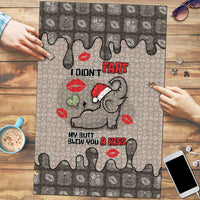 Elephant Christmas Puzzle I Did Not Fart My Butt Blew You A Kiss - Wonder Print Shop
