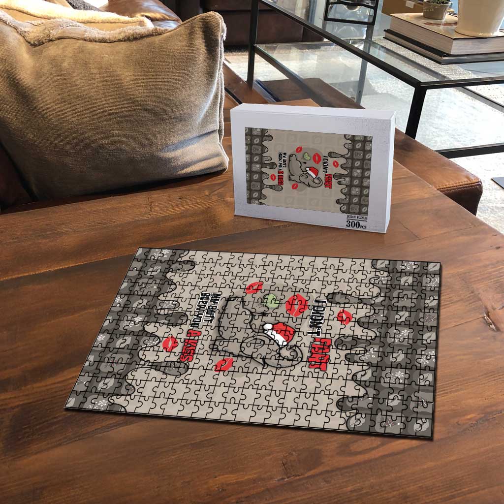 Elephant Christmas Puzzle I Did Not Fart My Butt Blew You A Kiss - Wonder Print Shop