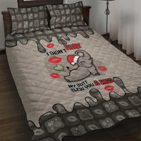 Elephant Christmas Quilt Bed Set I Did Not Fart My Butt Blew You A Kiss - Wonder Print Shop