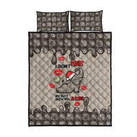 Elephant Christmas Quilt Bed Set I Did Not Fart My Butt Blew You A Kiss - Wonder Print Shop