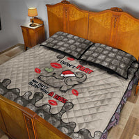 Elephant Christmas Quilt Bed Set I Did Not Fart My Butt Blew You A Kiss - Wonder Print Shop