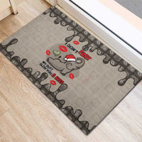 Elephant Christmas Rubber Doormat I Did Not Fart My Butt Blew You A Kiss - Wonder Print Shop
