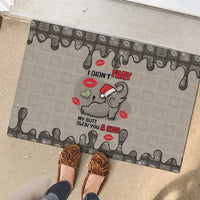 Elephant Christmas Rubber Doormat I Did Not Fart My Butt Blew You A Kiss - Wonder Print Shop