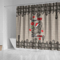 Elephant Christmas Shower Curtain I Did Not Fart My Butt Blew You A Kiss - Wonder Print Shop