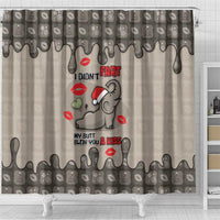 Elephant Christmas Shower Curtain I Did Not Fart My Butt Blew You A Kiss - Wonder Print Shop