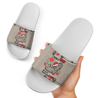 Elephant Christmas Slide Sandals I Did Not Fart My Butt Blew You A Kiss - Wonder Print Shop