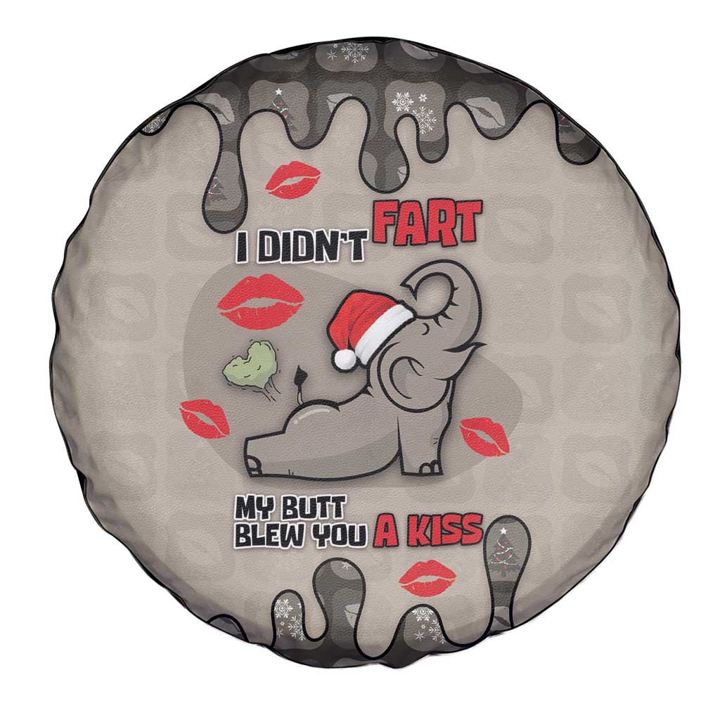 Elephant Christmas Spare Tire Cover I Did Not Fart My Butt Blew You A Kiss - Wonder Print Shop