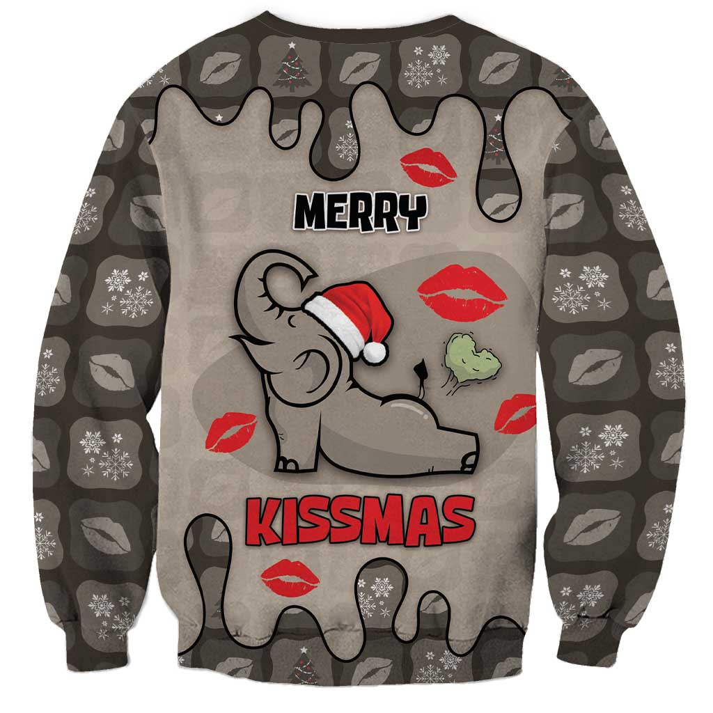 Elephant Christmas Sweatshirt I Did Not Fart My Butt Blew You A Kiss - Wonder Print Shop